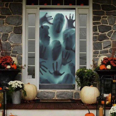 Halloween Terror Window Sticker Party Windows Decoration Wall Terrors Blood Stickers Increase Terror Atmosphere Wall Stickers Y240801