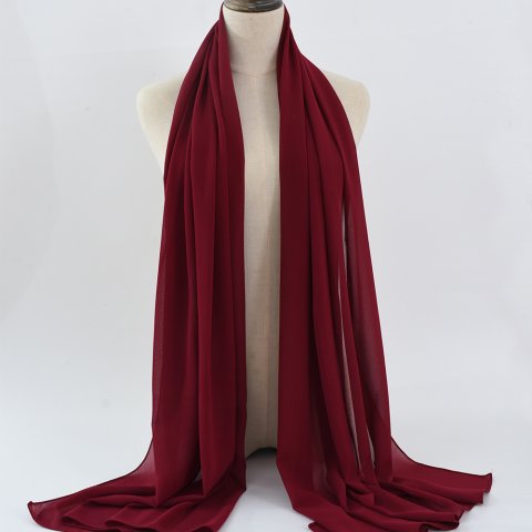 K1952 Korean version of the autumn and winter scarf women&#039;s solid color high-end versatile long thick warm neck protection multifunctional shawl agent