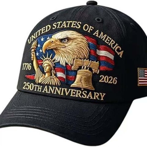 US 250th Anniversary Cap Adjustable Washed Cotton Baseball Cap Vintage Tribute Eagle Printed Patriotic Trucker Hat for Men Women