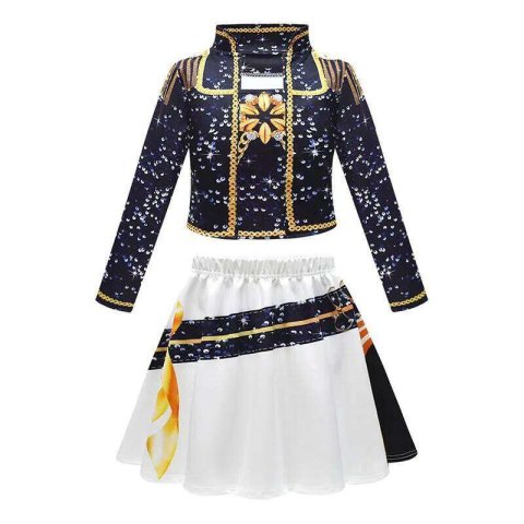 Girls Kpop Zoey Cosplay Costume Halloween Demon Hunt ers Rumi Mira Cosplay Tops Skirt Clothes Printed Stage Dress K ids Role Play
