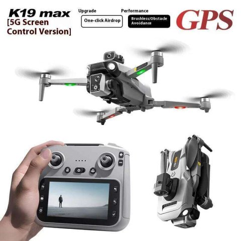 Hot Selling K19 Max Brushless Motor Image Transmission Aircraft Aerial Photography With Screen Control Gps Four-Axis Drone
