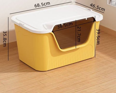 Pet supplies: Extra-large open anti-spatter cat toilet, extra-large cat litter box, semi-enclosed cat litter box
