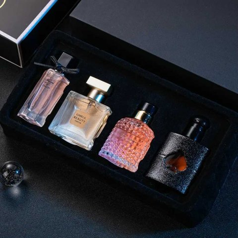 Original womens perfume set 100ml gift box 4pce set fresh and durable perfume plant fragrance W250322