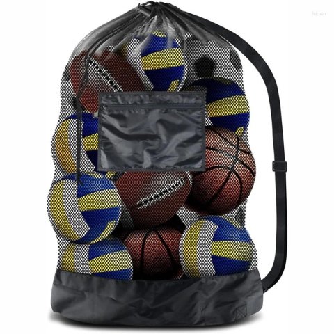 Shopping Bags Drawstring Sports Ball Bag Football Mesh Basketball Backpack Soccer Volleyball Storage