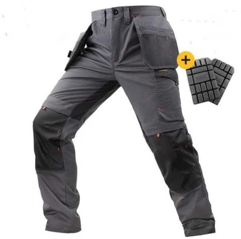 Mens multi-purpose casual pants tactical outdoor elastic pants wear-resistant pants and electric workwear with leg pockets M240827