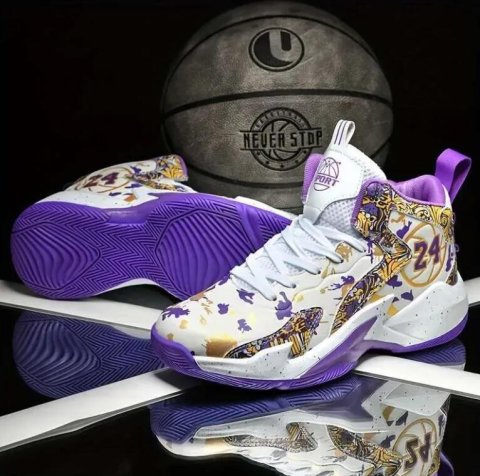 Top basketball sneakers Men&#039;s fashionable high comfortable non slip lace up durable sports shoes suitable for men&#039;s outdoor activities Z 12.21-6