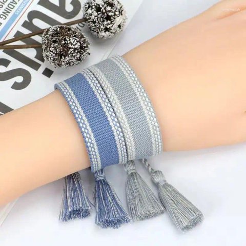 Charm Bracelets Plain Woven Handmade Tassel You Can DIY With Your Own Charms