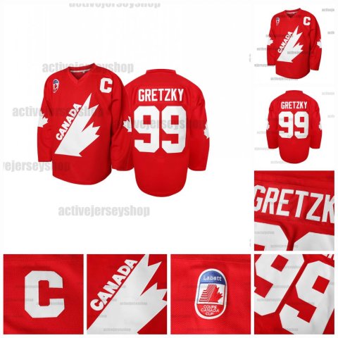 custom red 99 Gretzky hockey custom men women youth jersey
