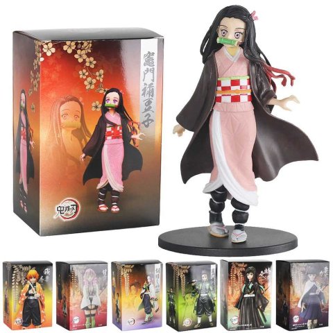 Anime 16CM Demon Slayer Kimetsu no Yaiba figure Kamado Tanjirou Action Figure Agatsuma Zenitsu Nezuko Warrior PVC Model ToysXJ240905