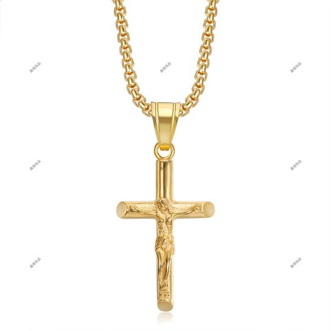 SDA Hiphop Cross Necklace For Man Pray Jesus Pendant Stainless Steel Jewelry Factory Wholesale 241009