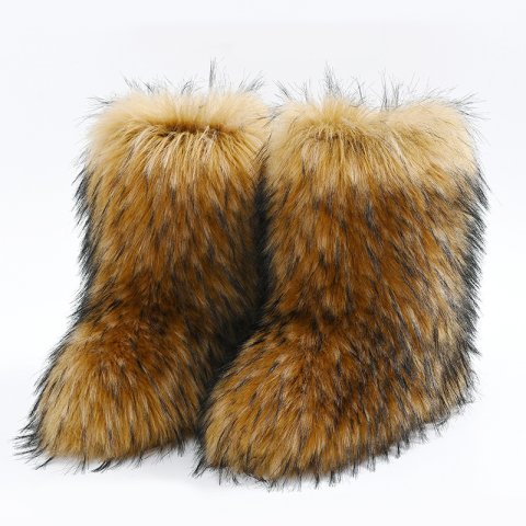 free shipping new designer men womens snow boots winter cotton shoes warm fur furry half boots bottom cotton shoes