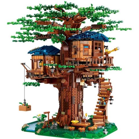 MOC 1013Pcs All Seasons Treehouse City Building Blocks Tree House creator Room Home Bricks Set Kids Children Toys Gift Y240731