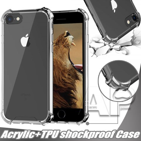 Phone Cases For Iphone 17 Air 16 15 14 13 12 Mini 11 Pro XR XS MAX 8 X Samsung S20 S10 S8 Plus Note 10 Cover Air Cushion Hard Back Acrylic