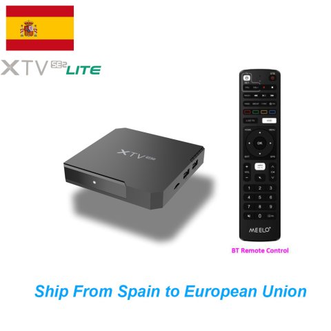 Ship from Spain MEELO PLUS XTV SE2 Lite TV Box Media with BT Remote Control Android 11 2.4G/5G WIFI Amlogic S905W2 2GB RAM 8GB ROM