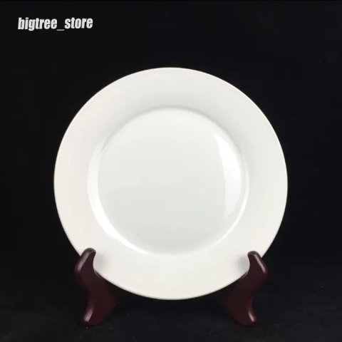 Wholesale 8 inch Sublimation Ceramic Plates 10 inch Round Thermal Transfer Coating Blank Dish Dinnerware AAA