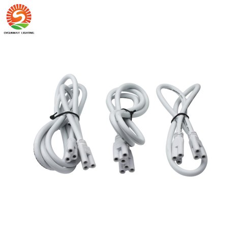 led accessory wire t8 t5 1ft 2ft 3ft 4ft 5ft Cable for Integrated T8 T5 led tubes lights Connector CE ROHS UL DLC cable cords Extension Power Plug No Lights
