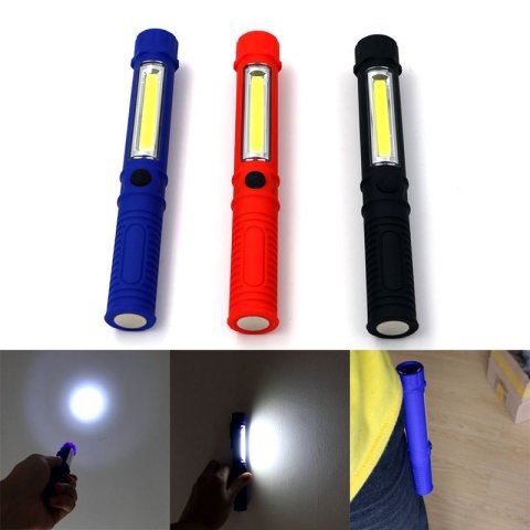 LED Flashlight COB Mini Pen Multifunction Torch Light