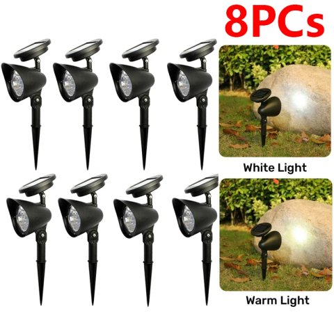 Solar Lamp IP65 Outdoor Lights LED Ground Gardening Garden Light Waterproof Landscape Spotlights Garden Decoration