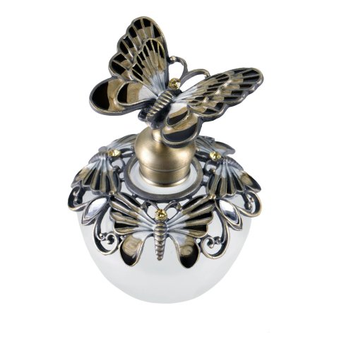 40ml Empty Perfume Bottle Hollow Antique Bronze Butterfly Hollow Pattern Vintage Frosted Glass Vial Dropper Refill Essential Oil 251027