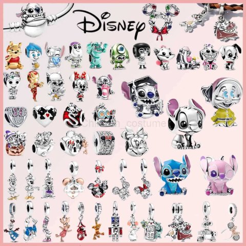Disney Deadpool Stitch Minnie Winnie 925 Sterling Silver Dangle Charms 925 plata Fit Original Bracelet Beads Jewelry Gift DIY H2510111