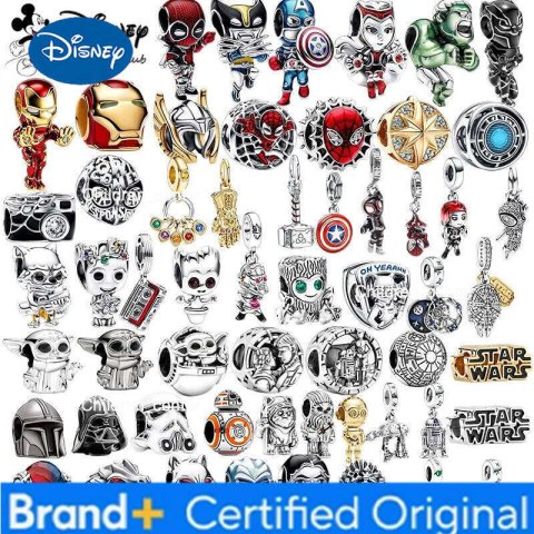 Disney Marvel Avengers Guardians of the Galaxy Star Wars Charm Pendant Fit Silver Bracelet Necklace Beads For Diy Jewelry Gift H260108