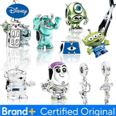 Disney Hot Sale Pixar Monsters Inc Toy Story Charm Dangle Fit Original Bracelet Necklace Beads For Diy Jewelry Women Gift H260108