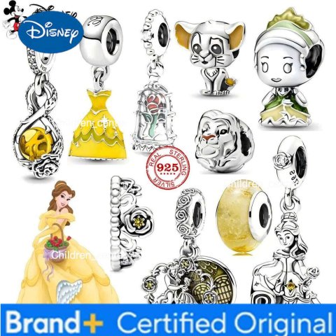Disney Charms for Bracelets 925 Silver Charm Beauty The Beast Pendant Sterling silver Bead charm Fit original Penduolo Women Jewelry H260108