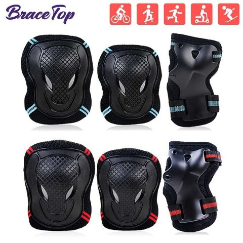 6PcsSet Sports Protective Gear Set Skating Knee Pad Elbow Pad Wrist Hand Protector for Kid Adult Cycling Roller Rock Climbing J250917