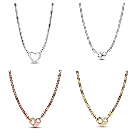 925 Sterling Silver Classic Snake Chain Necklace For Women Suitable For Pendant Charms beads DIY for women Fashion Jewelry Gifts