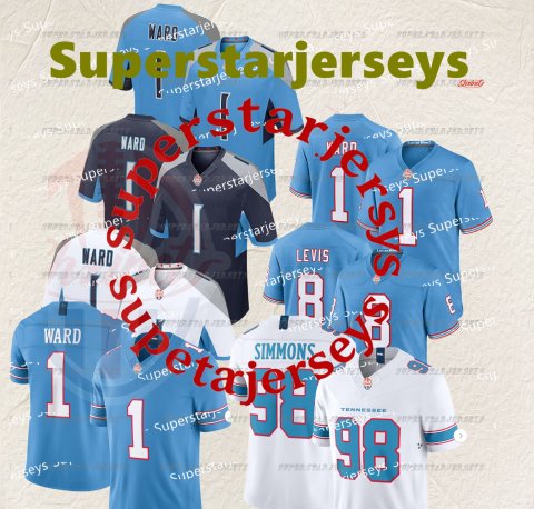 1 Cam Ward 2025 2026 New Football Jerseys Will Levises Pollardc Simmons Sweat Hooker Custom Stitched Embroidery Any Name Any Number