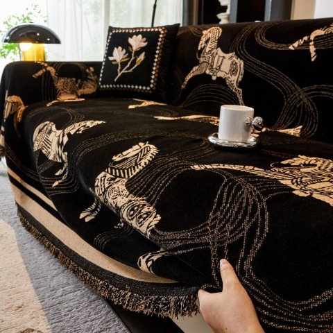 VIKAMA Light Luxury Decorative Sofa Towel Non Slip Living Room Sofa Cover Cloth Four Seasons Universal Wear Resistant Ins Style Home Decoration