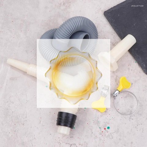 Bathroom Sink Faucets 1Set Drainage Tee Adapter Fitting For Washing Machine Dryer Drain With Extended Hose