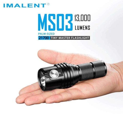 IMALENT MS03 Super Bright Flashlight High Power 13000 Lumens XHP70.2 LED Rechargeable Powerful Torch for Camping Searching 26Y0128