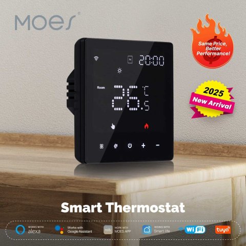 MOES Tuya WiFi Smart Thermostat Programmable Temperature Controller Water Boiler Electric Heating Work With Alexa Google Home X251203