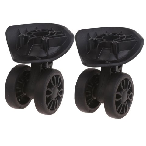 A89 Luggage Wheels Suitcase Double Row Roller Hardware Repairing Kit 360° Spinner Casters Heavy Duty Wheel 1 Pair Black 250103