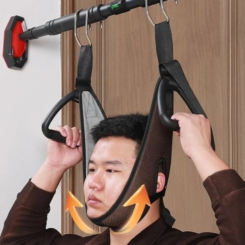 Neck Suspension Stretching Device Cervical Traction Belt Strap Horizontal Bar Household 250906