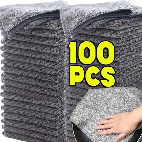 Bamboo Charcoal Cleaning Towel Kitchen Microfiber Cloth Rags Super Absorbent Non-Stick Oil Soft Dish Wipe Household Clean Towel