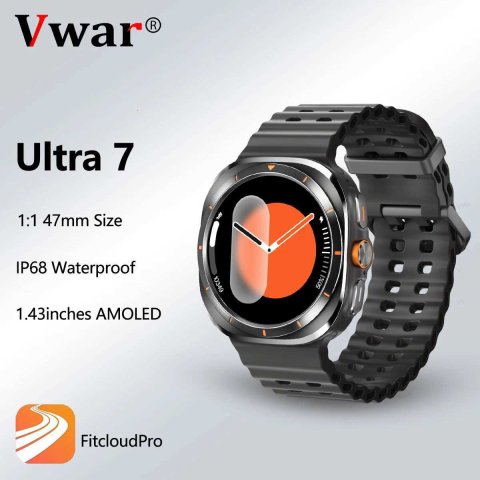 2025 Vwar Watch 7 Ultra 47mm Smart Watch IP68 Waterproof etooth Call Compass Smartwatch for Men Women 143 AMOLED SnXJ250903