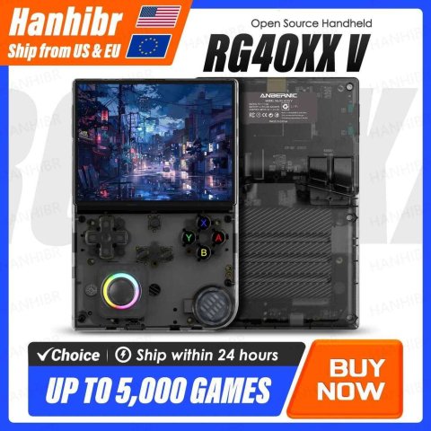 ANBERNIC RG40XXV Handheld Game Console 4'' IPS Screen Video Output Joystick RGB lighting Effect Streaming RG 40XXV E-book Player X260209