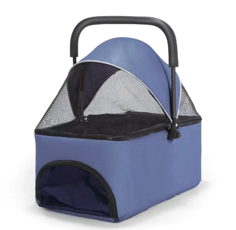 Beihako Pet Cat Dog Small Dog Basket Bag Cage Air Box Cat and Dog Supplies Handheld Car Foldable