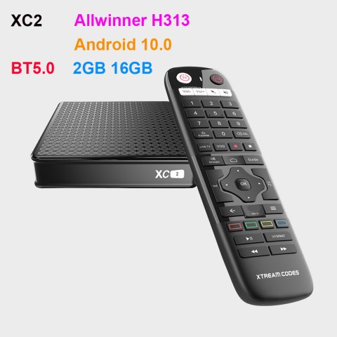 Meelo XTREAM CODES XC2 Android 10.0 TV Box Allwinner H313 Quad Core 4K 2G 16G BT5.0 Set Top Box IR Remote
