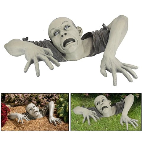 Halloween Sculpture Decoration Zombie Of Montclaire Moors Statue Garden Terror Lifelike Statue Ornament For Decorating 250606
