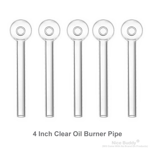 20pcs QuartzPro 10cm Glass Oil Burner Hand Smoking Accessory 4 Inch Smoke Pipe with 2cm Bowl Head