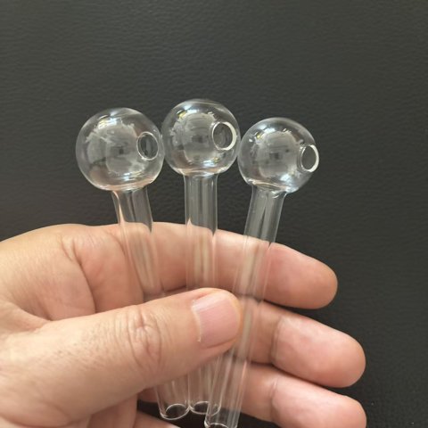 STOCK IN USA,9pcs clear 4Inch Glass pipe tube oil burner Pipe smoking pipes tobcco herb glass oil nails Water Hand Pipes Accessories Glass Oil pipes for smoking