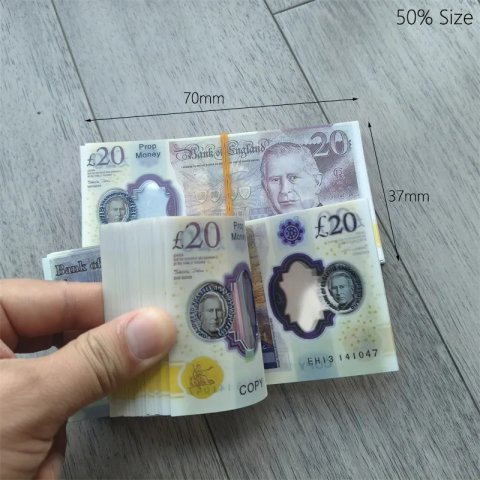 Plastic Prop Copy Money UK Party Supplies Fake Money CA Realistic Banknote 20 50 100 Canadian Plastic Money Toy Bar Prop Currency Money 100PCS/Pack