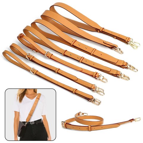 Bag Parts Accessories 100% Genuine Leather Cowhide Strap For Crossbody Shoulder Straps Replacement Adjustable Long Belts 231024