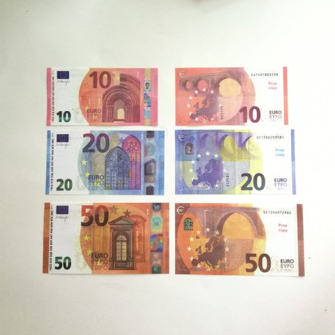 New Fake Money Party 10 20 50 100 200 US Dollar Euro Pound English Realistic Toy Banknotes Bar Copy Movie Prop Money Faux-billets 100 PCS/Pack 50% Size
